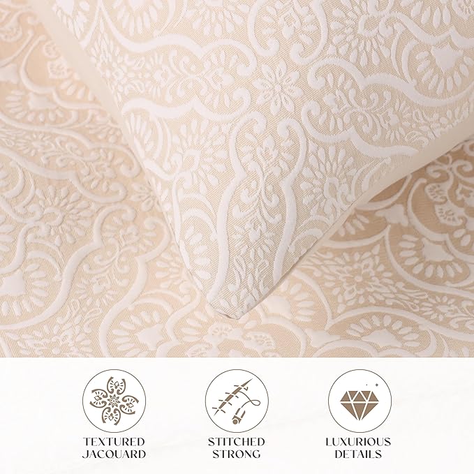 Superior 3 Piece Bedspread Set, Home Bed Decor, Decorative Bed Spread, 2 Pillow - Image 4