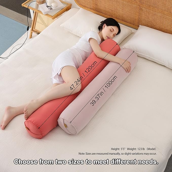 Body Pillow for Adults – Long Bolster Pillow for Bed, Round Cuddle Pillow - Image 3