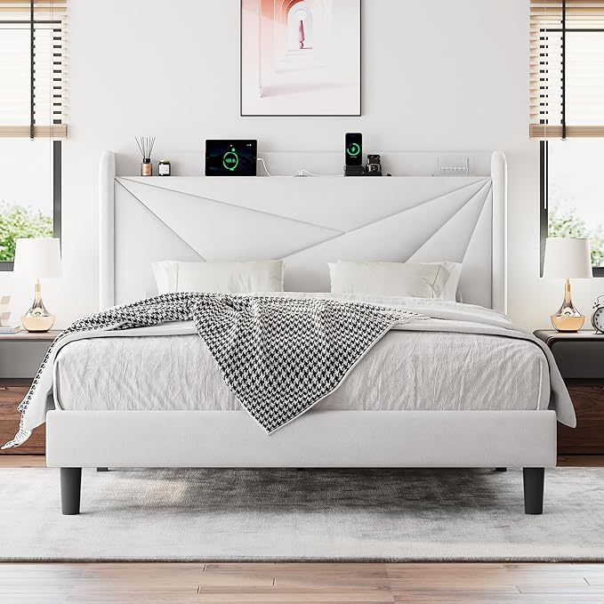 Queen Size Upholstered Bed Frame - Image 3