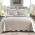 MarCielo 3-Piece 100% Cotton Oversized Bedspread Lightweight Quilt Coverlet by MarCielo