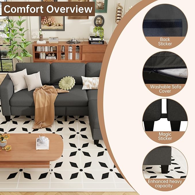 ZeeFu Sectional and Sofa Couches - Image 3