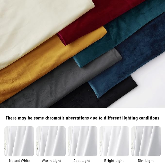 RYB Home White Velvet Curtains 84 inches - Image 7