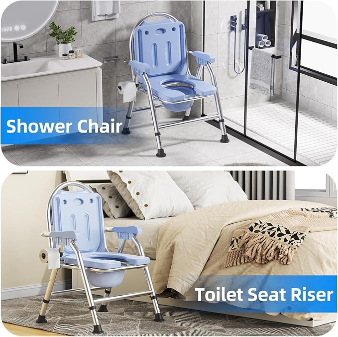 4 in 1 Folding Bedside Commode Chair - Image 7