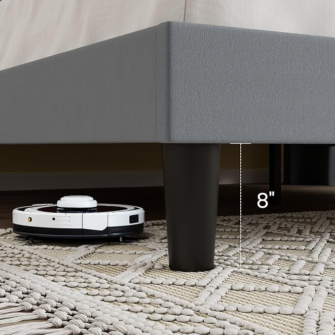 SHA CERLIN Full Size Velvet Upholstered Platform Bed Frame - Image 8