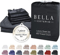 Bella Coterie 7 Piece Luxury Bamboo Viscose Split King Size Sheet Set | 2 by BC