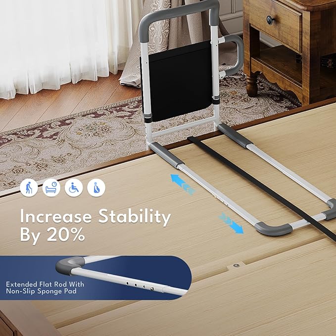 HOMEAL Bed Rails for Elderly Adults Safety, ASTM Approved Adjustable Bedside - Image 6