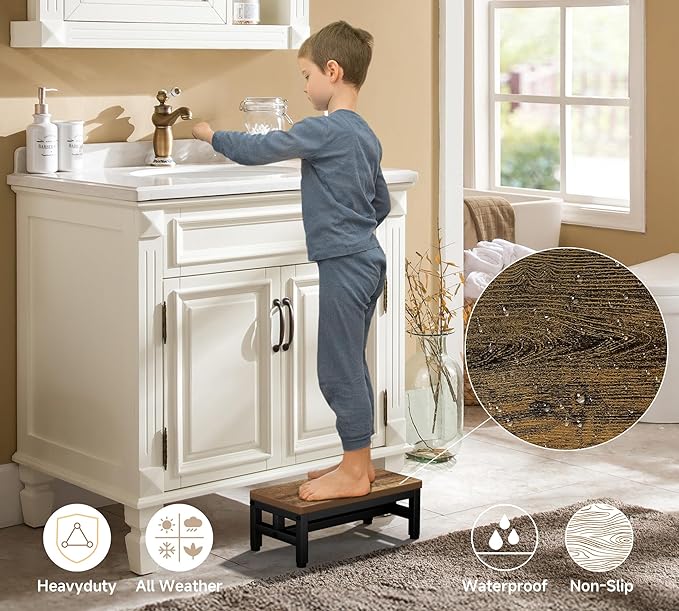 Y&M One Step Stool for Adults Kids, Adjustable Non-Slip Foot Stool - Image 3