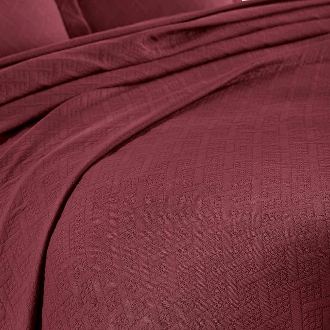 Superior 100% Cotton Basket Weave Bedspread - Image 3