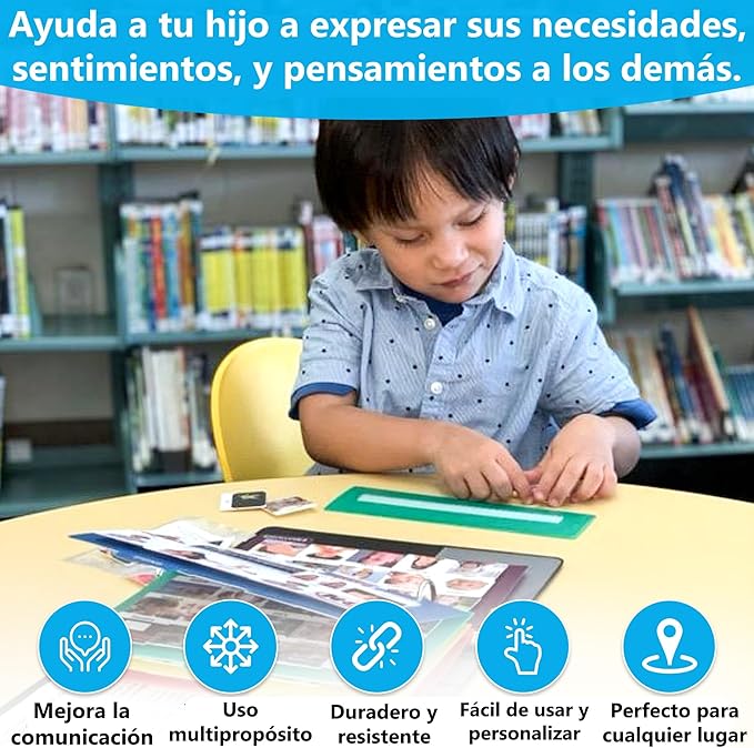Smile4Autism Small 1.5"x1.5" Loose Spanish Visual Picture Cards, Receptive and - Image 2