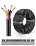 NAOEVO 16 Gauge Wire 5 Conductor Electrical Wire, 16 AWG Stranded PVC Cord by NAOEVO
