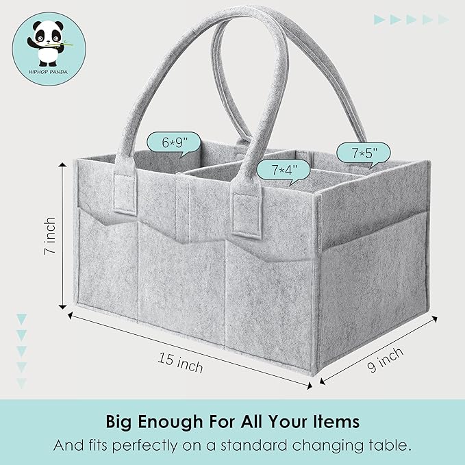 HIPHOP PANDA 2-Pack Diaper Caddy Organizer - Image 2