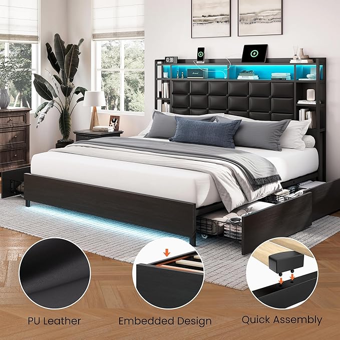 LARMACE Queen Size Bed Frame - Image 9