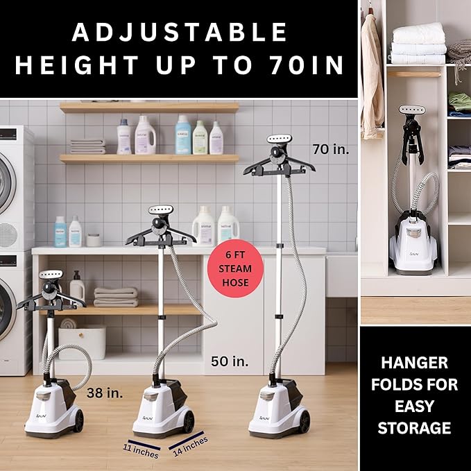 SALAV® Heavy Duty Smart Auto Shut-off Commercial Full-Size Garment Steamer - Image 9