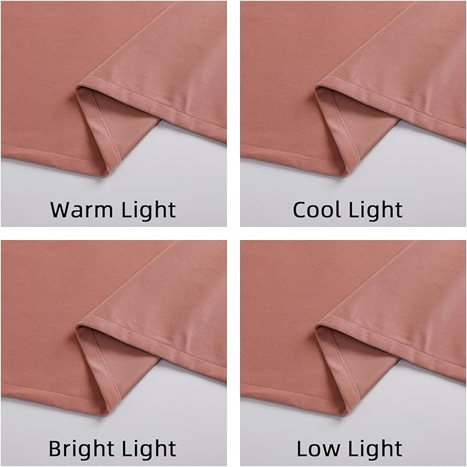 Joydeco Pink Velvet Curtains 84 inch Length 2 Panels, Luxury Blackout Rod - Image 7