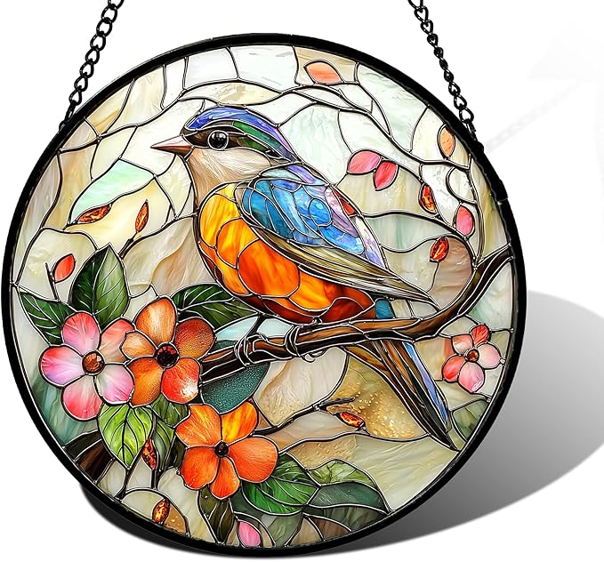 DASTOLL Stained Glass Window Hanging, and Mom 6.3 in by DASTOLL