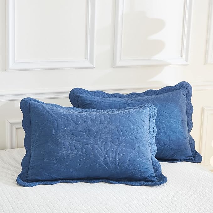 MarCielo 3-Piece 100% Cotton Oversized Bedspread Lightweight Quilt Coverlet - Image 8