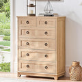 Farmhouse 6 Drawer Dresser for Bedroom, Rustic Wood Dresser by Joaxswe