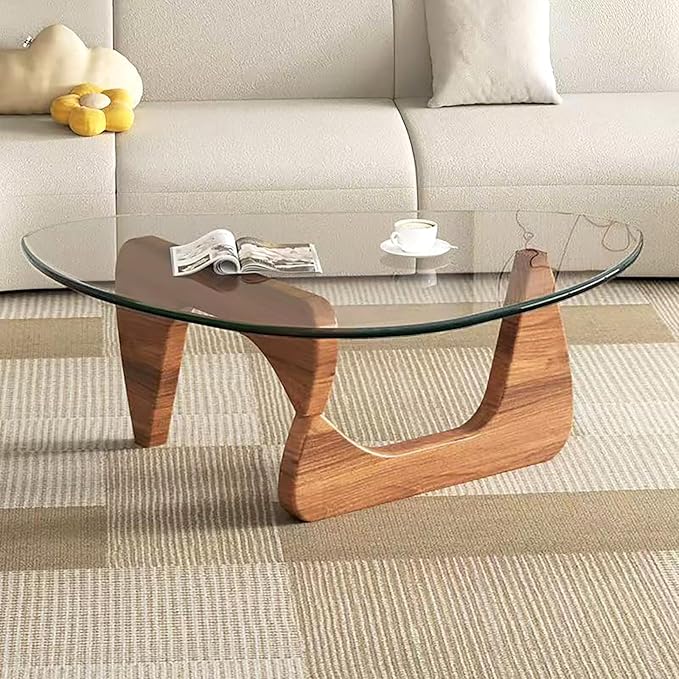 Modern Glass Coffee Table for Living Room, Mid Century Coffee Table, Small by LZYFY