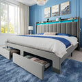 Allewie Velvet Vertical Tufted King Size Upholstered Platform Bed Frame by Allewie