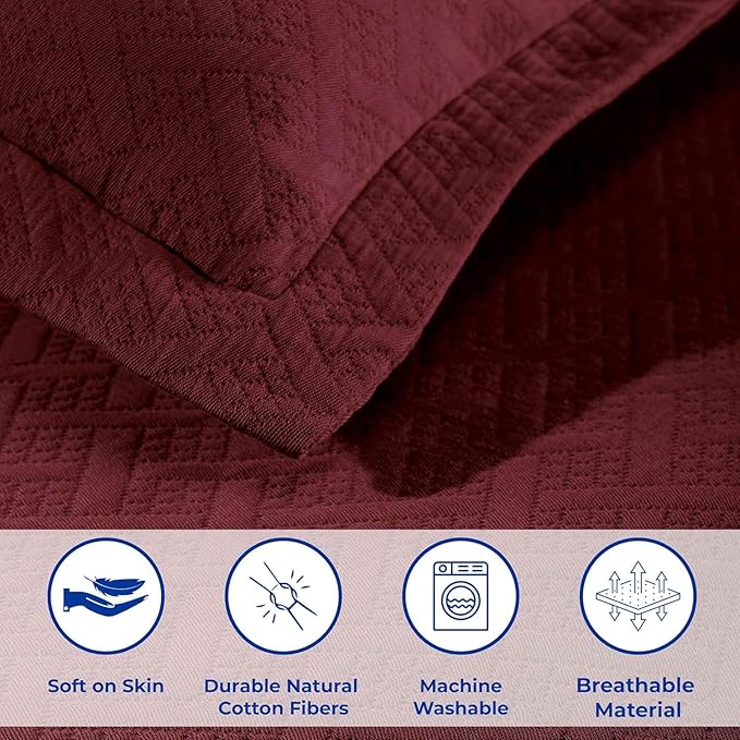 Superior 100% Cotton Basket Weave Bedspread - Image 6