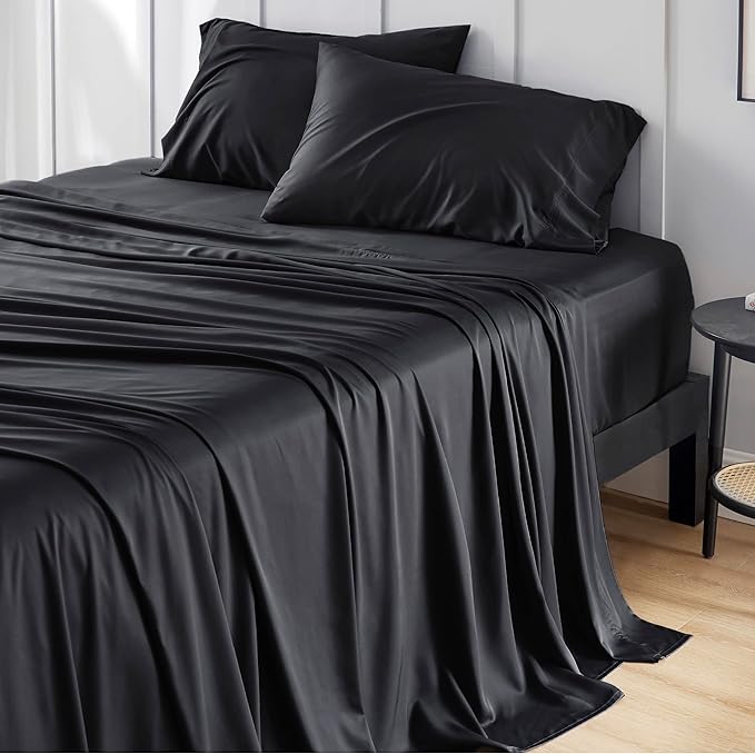 Bedsure Queen Sheets, Rayon Derived from Bamboo, Queen Cooling Sheet Set - Image 6