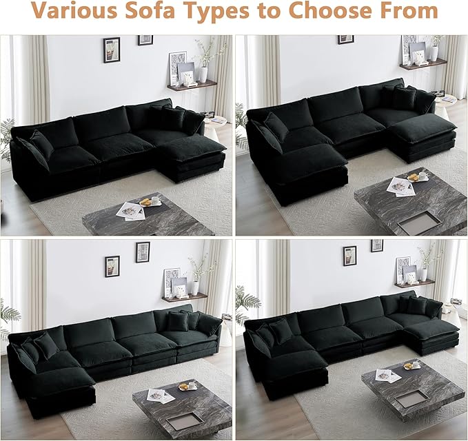 mikibama 41.4 Inch Single Seat Sofa, Chenille Comfy Deep Upholstered Couch - Image 7