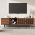 Zerberus 78” TV Stand, Mid-Century Modern TV Console Entertainment Center by Unknown