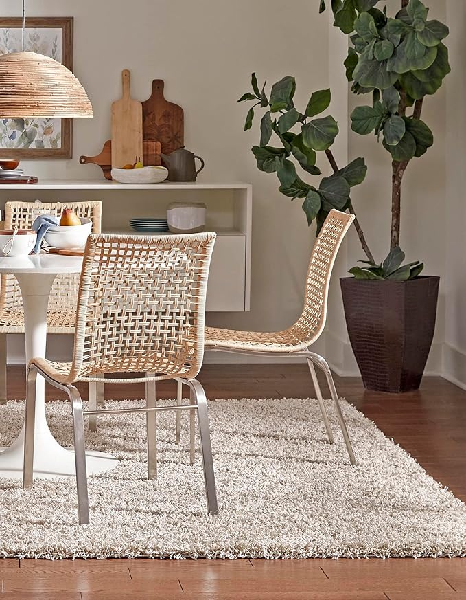 Unique Loom Solid Shag Collection Area Rug - Image 2