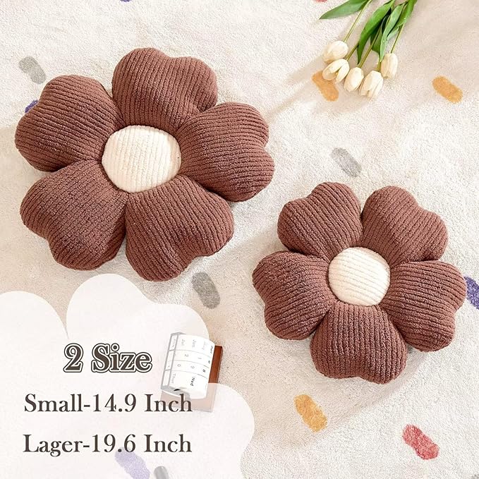 Kcvvcr Flower Throw Pillow, Cute Flower Shaped Pillow Decorative Throw Pillow - Image 2