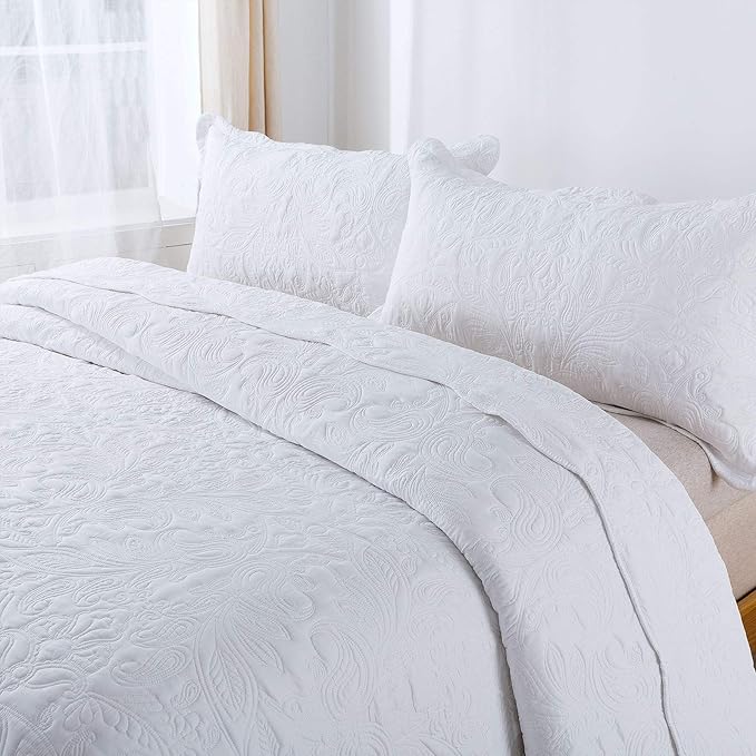 HoneiLife Oversized Queen Bedspreads 110x106- Queen Size Quilt Bedding Sets - Image 3