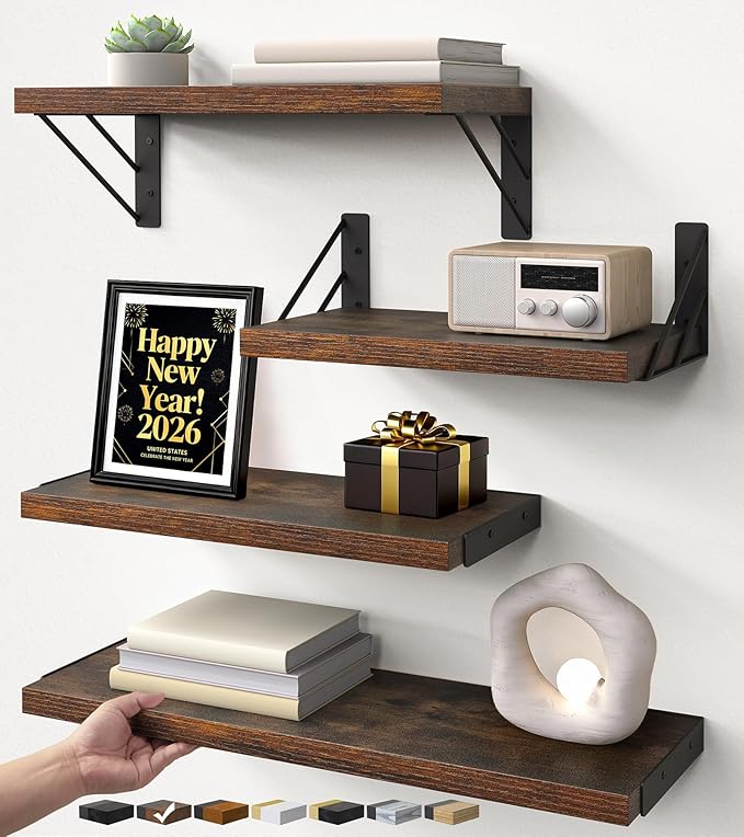 BAYKA Wall Shelves for Bedroom Decor, Floating Shelves for Wall Living Room by BAYKA
