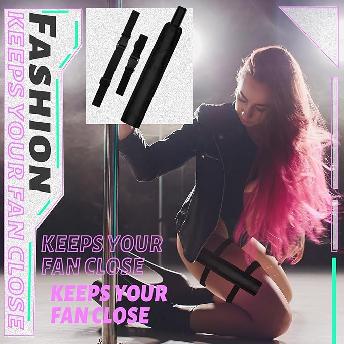 Summer Rave Fan Thigh Holster Rave Fan Holder Folding Hand Pouch Foldable - Image 4