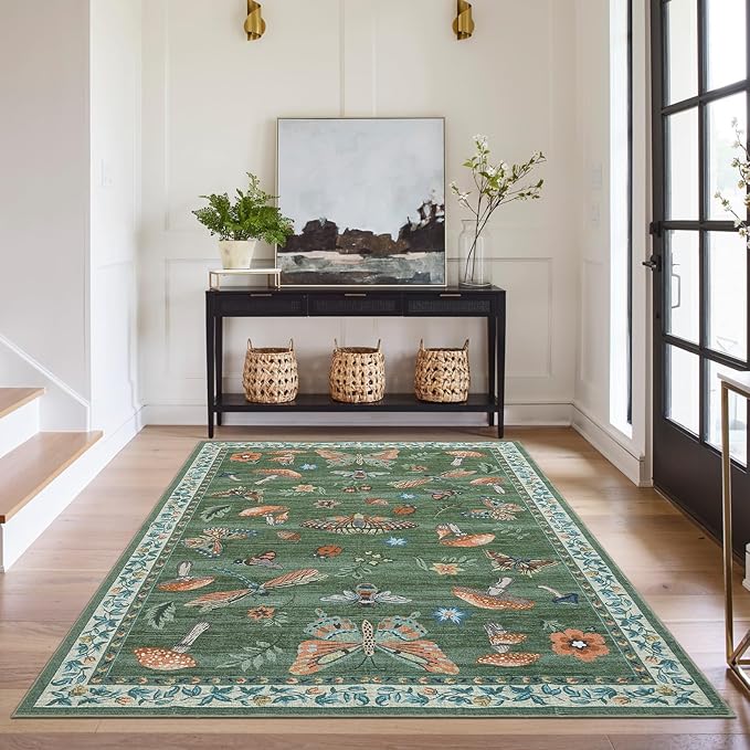 Mushroom Washable Rug 5x7 Area Rugs - Image 9