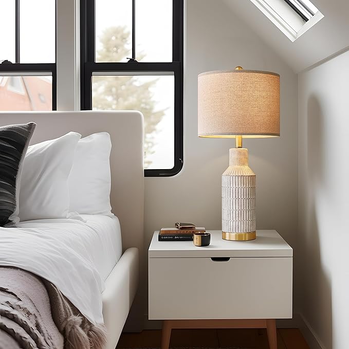 25" Modern Ceramic Lamps Single Table Lamp - Image 5