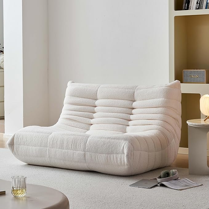 Bean Bag Chair for Adults, Oversized Loveseat Fireside Chair Comfy Bean Bag by Unknown