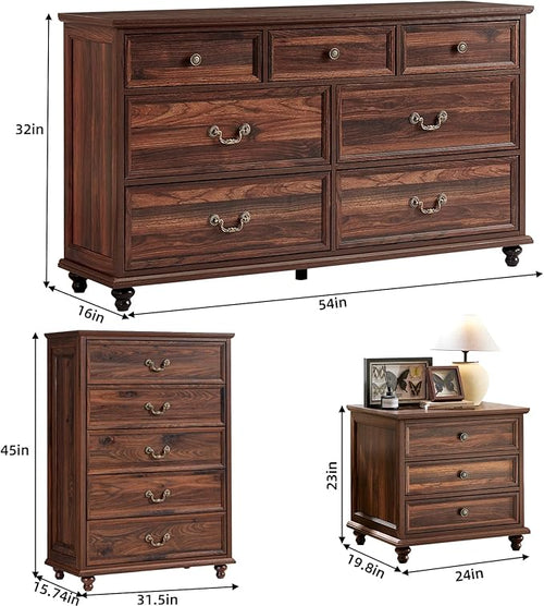 24" Wide Farmhouse Nightstand Set of 2, Farmhouse Furniture Series - Image 2