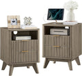 T4TREAM Fluted Nightstand Set of 2 by T4TREAMFurniture