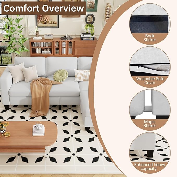 ZeeFu Sectional and Sofa Couches - Image 3