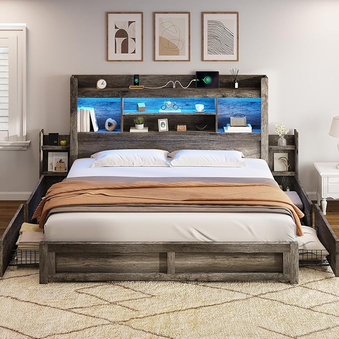 AMERLIFE King Size Bed Frame - Image 7