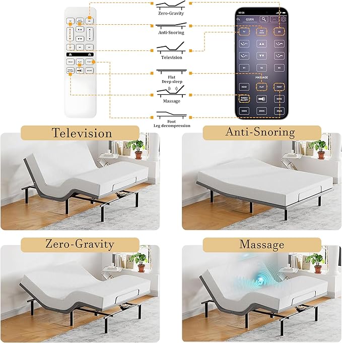 Queen All-in-One Adjustable Bed Frame - Image 6