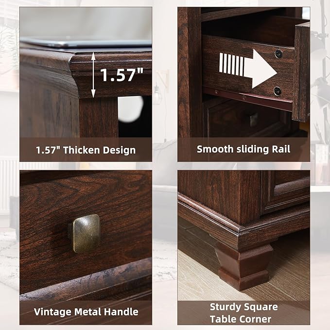 SAVOR LIFE Farmhouse Nightstand - Image 6