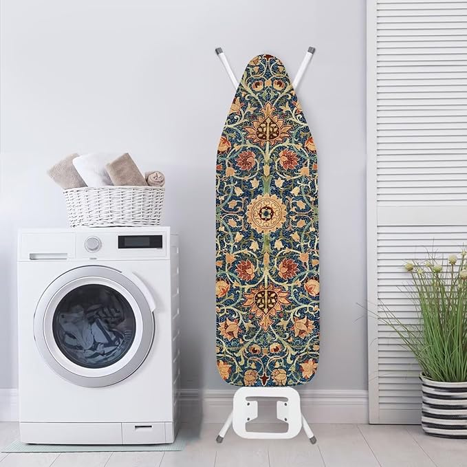 ZCFYGDX Vintage Flower Print 15 x 48 Ironing Board Covers Nylon Buckle Straps - Image 3