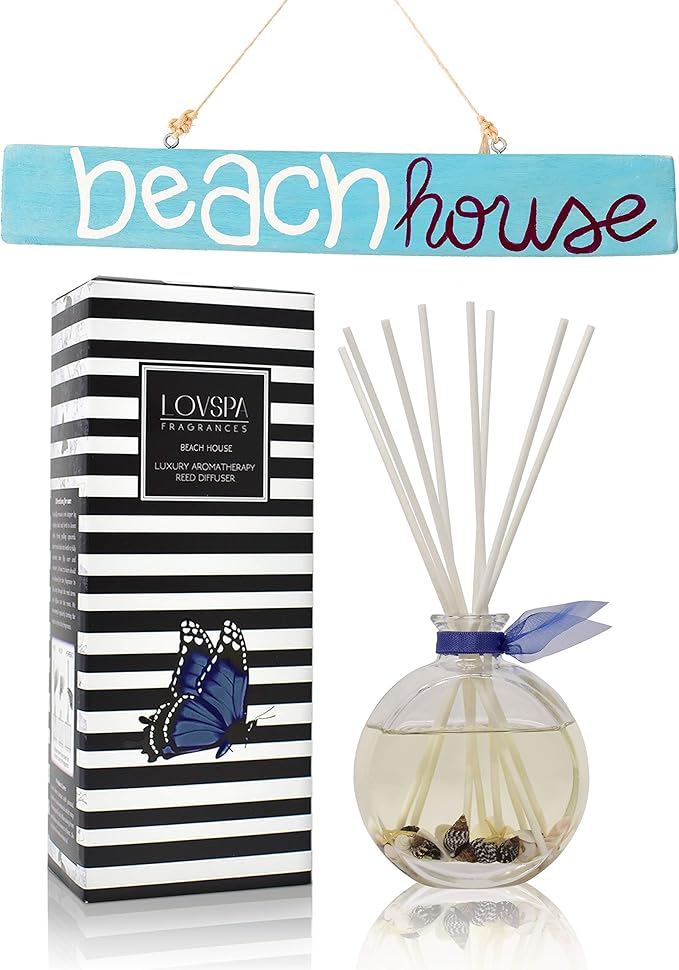 LOVSPA Reed Diffuser Set, Beach House Scented Oil Diffuser - Image 7