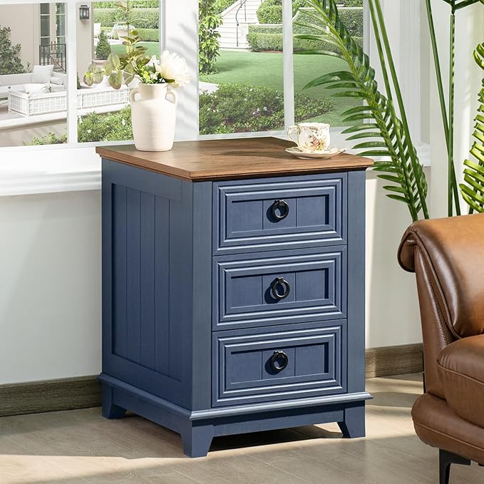 Night Stand Set of 2, Farmhouse 18" End Table - Image 9