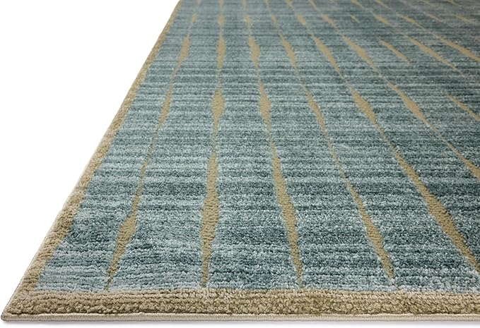 Loloi Chris Loves Julia Calvin Collection CLV-02 Ocean/Olive 2'-7" x 10'-0" - Image 5