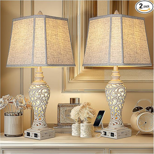 28.5" Table Lamps Set of 2 by LuxSightCollection