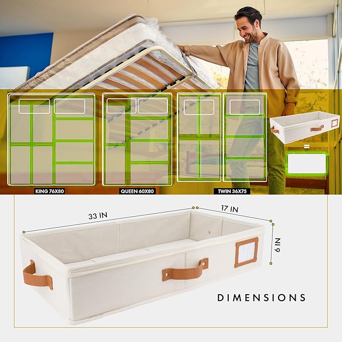 HOMELUX THEORY 2pc Under Bed Storage Containers, Bedroom Under the Bed Drawer - Image 2