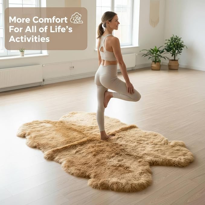 Large Sheepskin Rug for Living Room - Image 4