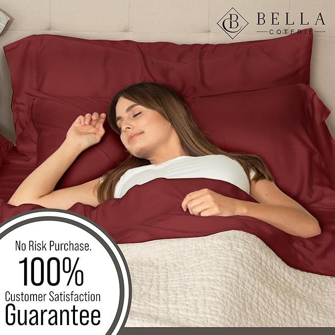 Bella Coterie Luxury Bamboo Viscose 34” Split Top King Size Sheet Set | 1 - Image 6