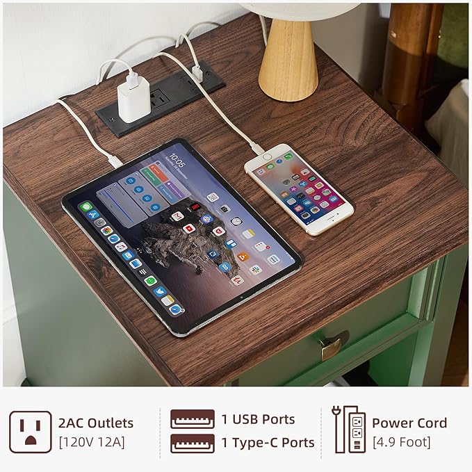 SAVOR LIFE Farmhouse End Tables Living Room - Image 4